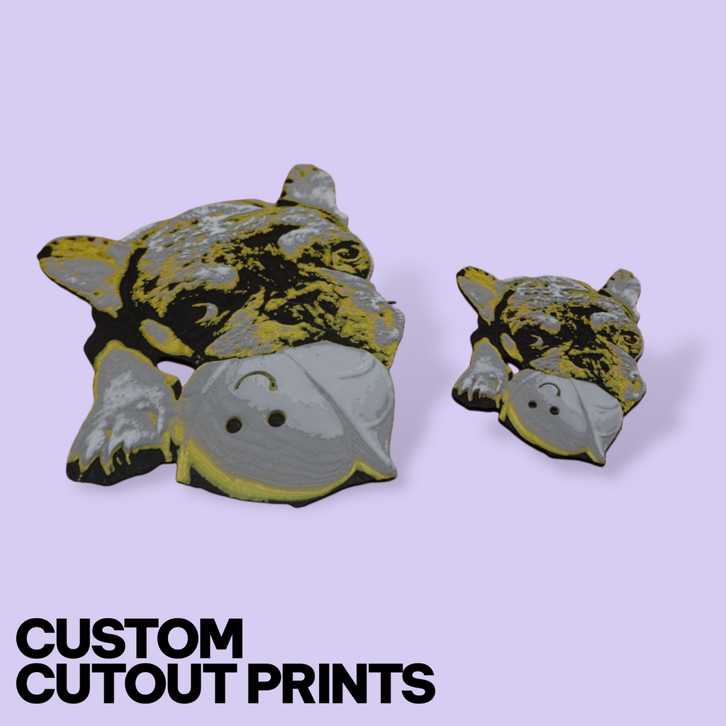 Custom Pet Photo Cutout – Personalized 3D Portrait & Fridge Magnet (Realistic or Cartoon)