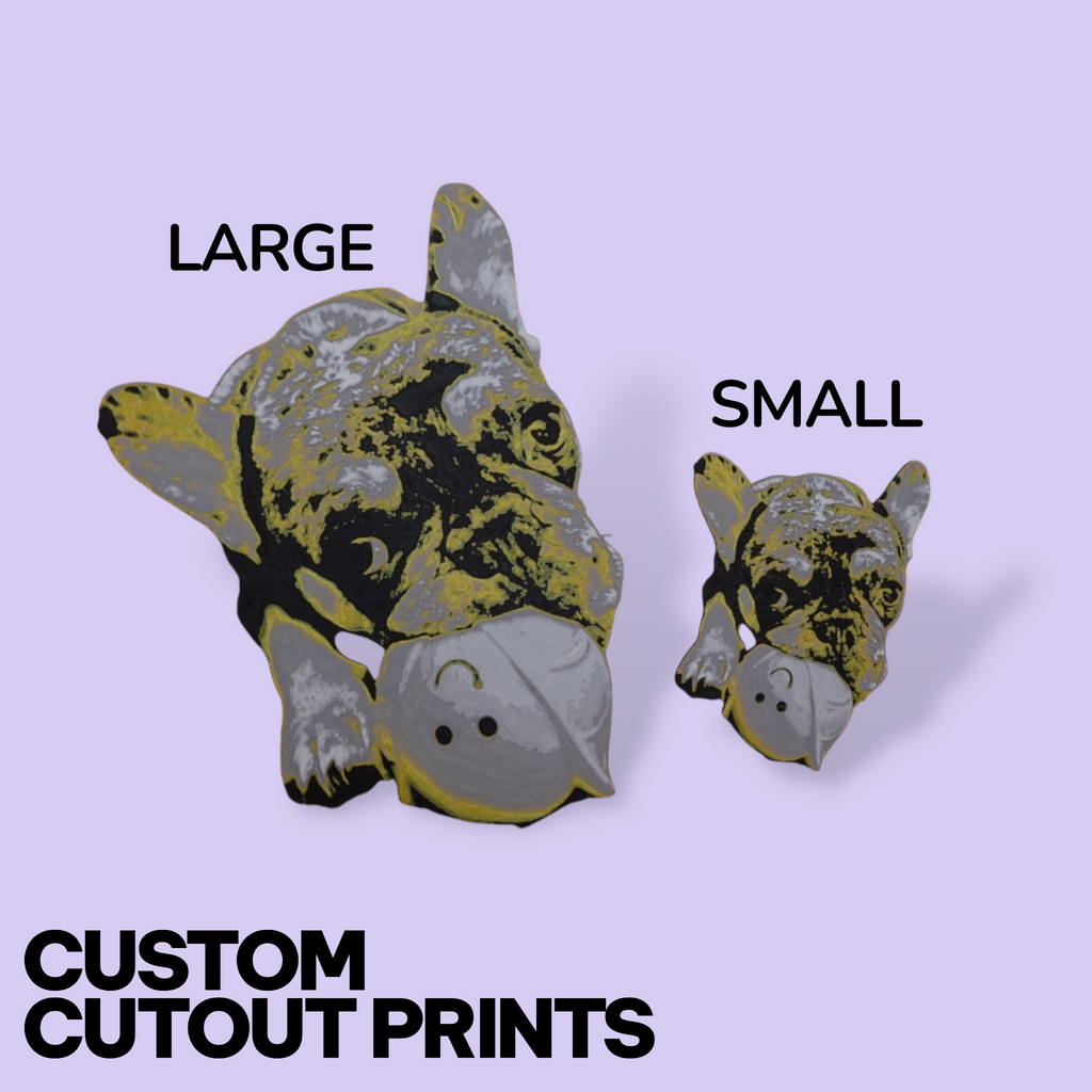 Custom Pet Photo Cutout – Personalized 3D Portrait & Fridge Magnet (Realistic or Cartoon)