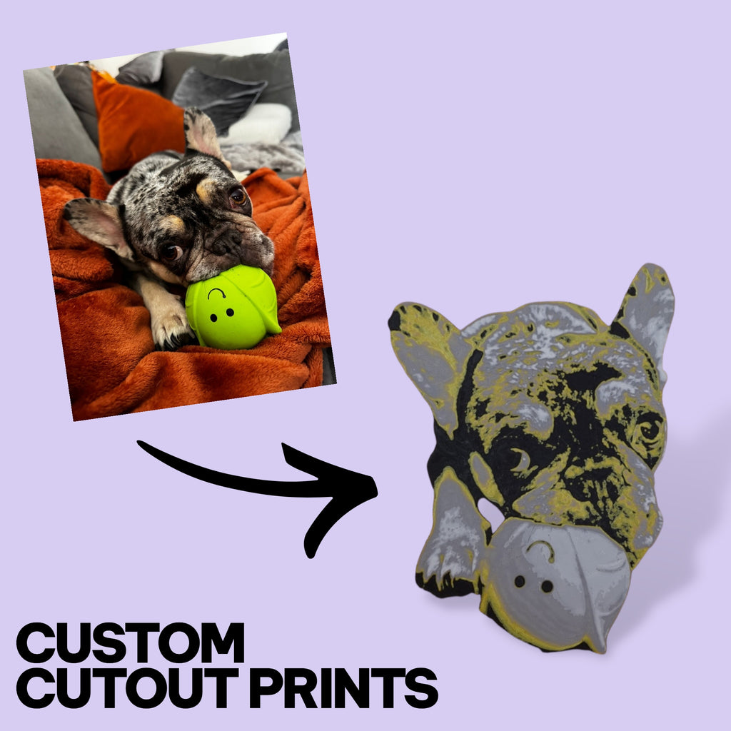 Custom Pet Photo Cutout – Personalized 3D Portrait & Fridge Magnet (Realistic or Cartoon)