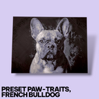 Monochrome "Paw-Traits" Textured Dog Art – 3D Printed Filament Painting (200x150mm)