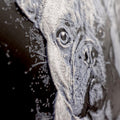 Monochrome "Paw-Traits" Textured Dog Art – 3D Printed Filament Painting (200x150mm)