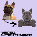 Custom Pet Fridge Magnet – Personalized 3D Portrait (Paintable or Pre-Painted)