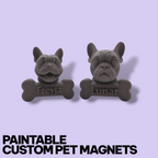 Custom Pet Fridge Magnet – Personalized 3D Portrait (Paintable or Pre-Painted)