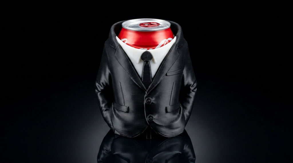 3D Printed Suit Storage Pots – Quirky Desk Organizer & Novelty Can Holder