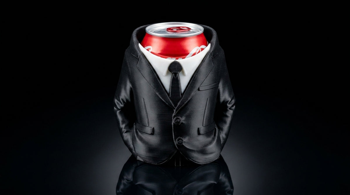 3D Printed Suit Storage Pots – Quirky Desk Organizer & Novelty Can Holder
