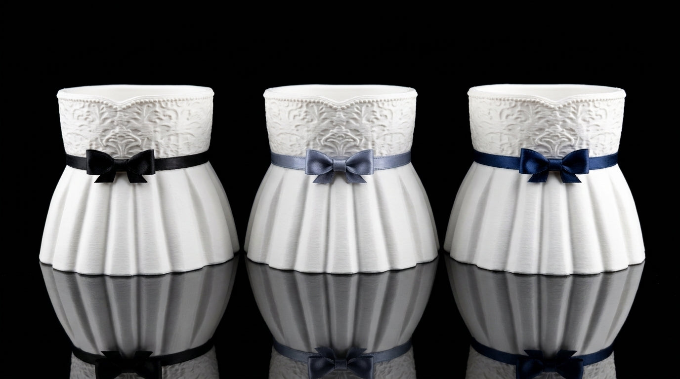Wedding Dress Storage Pot | Bridal Décor Gift | Customisable Ribbon Colour