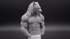 Werewolf Bust 110mm | Unpainted 3D Printed Fantasy Miniature | Hobby Painting Display Piece | Standard or Themed Plinth
