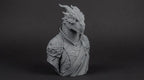 Dragonborn Bust 110mm | Unpainted 3D Printed Fantasy Miniature | Hobby Painting Display Piece | Standard or Themed Plinth