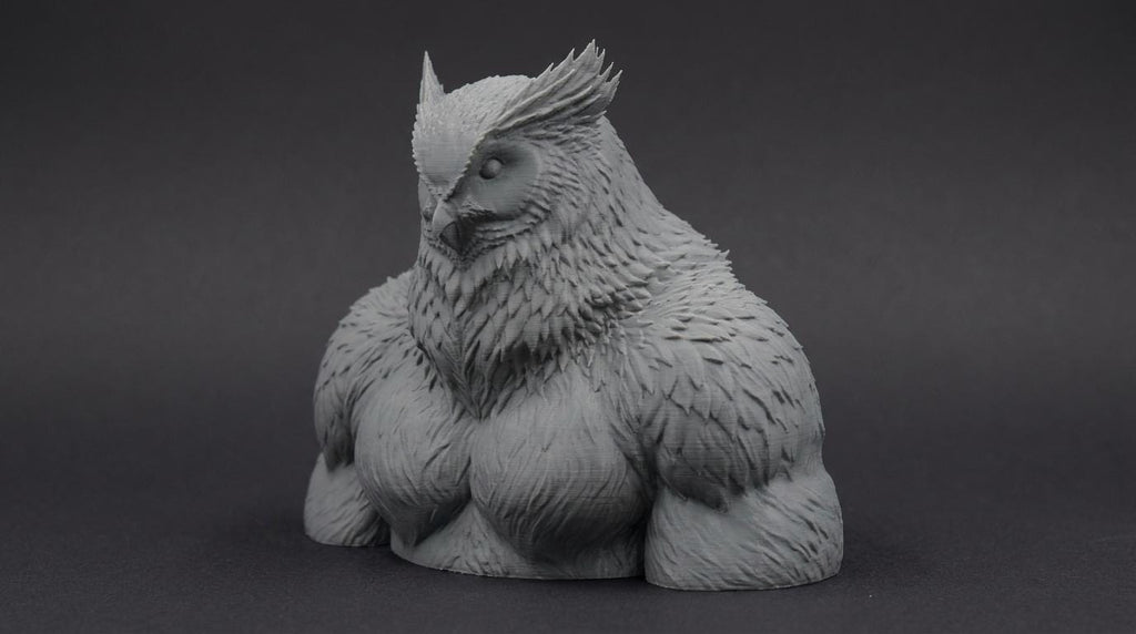Owlbear Bust 110mm | Unpainted 3D Printed Fantasy Miniature | Hobby Painting Display Piece | Standard or Themed Plinth