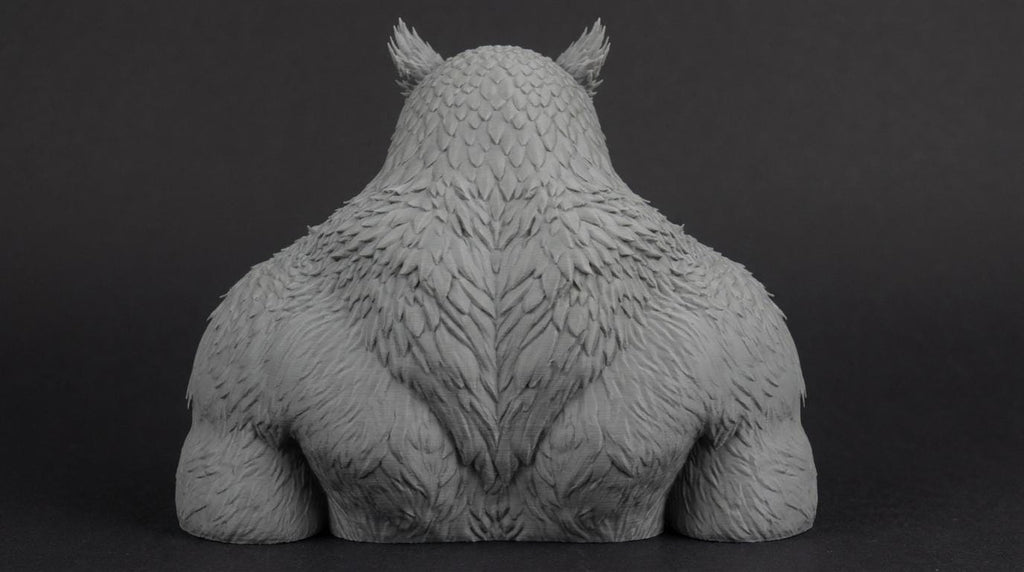 Owlbear Bust 110mm | Unpainted 3D Printed Fantasy Miniature | Hobby Painting Display Piece | Standard or Themed Plinth