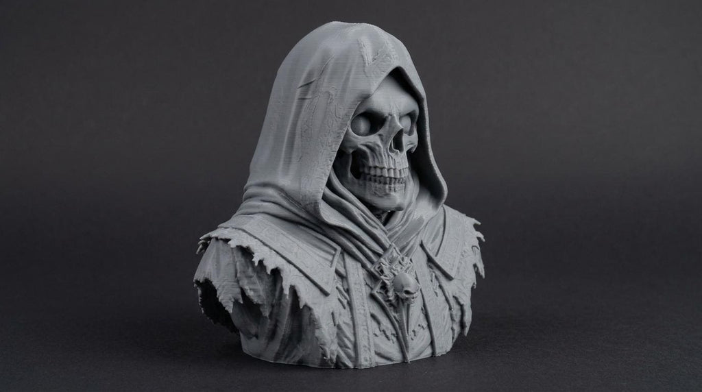 Necromancer Bust 110mm | Unpainted 3D Printed Fantasy Miniature | Hobby Painting Display Piece | Standard or Themed Plinth