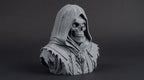 Necromancer Bust 110mm | Unpainted 3D Printed Fantasy Miniature | Hobby Painting Display Piece | Standard or Themed Plinth