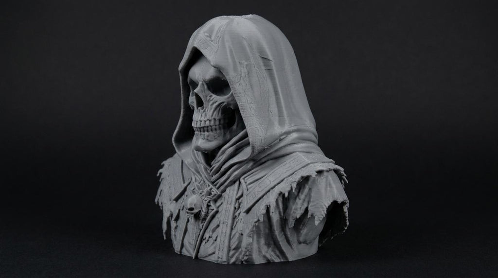 Necromancer Bust 110mm | Unpainted 3D Printed Fantasy Miniature | Hobby Painting Display Piece | Standard or Themed Plinth