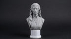Elven Sorceress Bust 110mm | Unpainted 3D Printed Fantasy Miniature | Hobby Painting Display Piece | Standard or Themed Plinth
