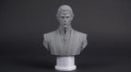 Elven Sorcerer Bust 110mm | Unpainted 3D Printed Fantasy Miniature | Hobby Painting Display Piece | Standard or Themed Plinth