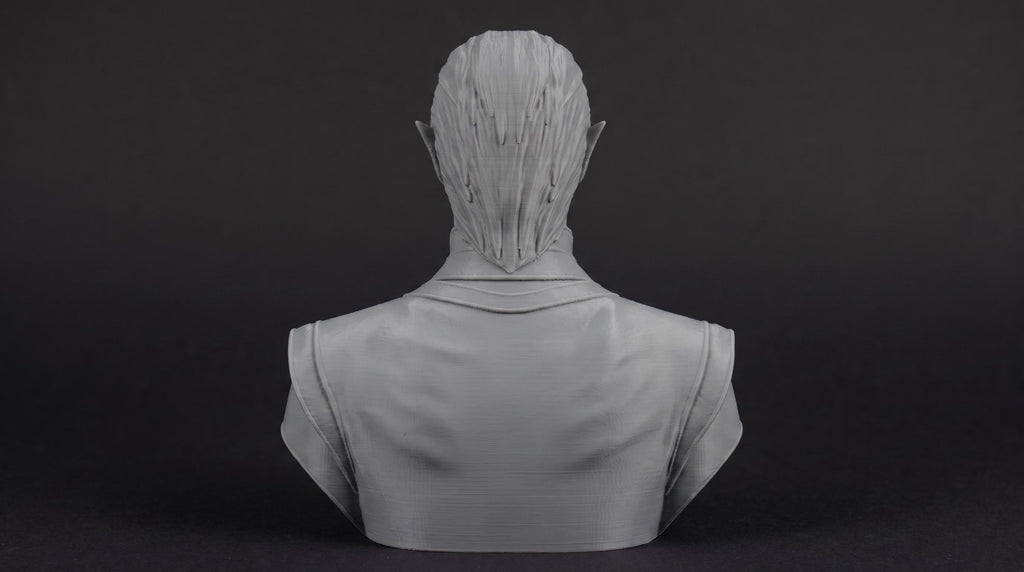 Elven Sorcerer Bust 110mm | Unpainted 3D Printed Fantasy Miniature | Hobby Painting Display Piece | Standard or Themed Plinth
