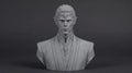 Elven Sorcerer Bust 110mm | Unpainted 3D Printed Fantasy Miniature | Hobby Painting Display Piece | Standard or Themed Plinth