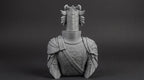 Female Dragonborn Bust 110mm | Unpainted 3D Printed Fantasy Miniature | Hobby Painting Display Piece | Standard or Themed Plinth