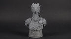 Female Dragonborn Bust 110mm | Unpainted 3D Printed Fantasy Miniature | Hobby Painting Display Piece | Standard or Themed Plinth