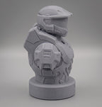 Spartan Soldier Bust – 180mm 3D Printed Sci-Fi Warrior Statue, Unpainted Collectible Figure, Video Game Inspired Fan Art