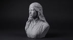 Elven Sorceress Bust 110mm | Unpainted 3D Printed Fantasy Miniature | Hobby Painting Display Piece | Standard or Themed Plinth