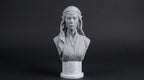 Elven Sorceress Bust 110mm | Unpainted 3D Printed Fantasy Miniature | Hobby Painting Display Piece | Standard or Themed Plinth