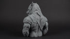 Werewolf Bust 110mm | Unpainted 3D Printed Fantasy Miniature | Hobby Painting Display Piece | Standard or Themed Plinth