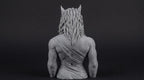 Female Werewolf Bust 110mm | Unpainted 3D Printed Fantasy Miniature | Hobby Painting Display Piece | Standard or Themed Plinth