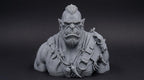 Orc Warlord Bust 110mm | Unpainted 3D Printed Fantasy Miniature | Hobby Painting Display Piece | Standard or Themed Plinth