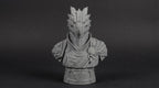 Dragonborn Bust 110mm | Unpainted 3D Printed Fantasy Miniature | Hobby Painting Display Piece | Standard or Themed Plinth