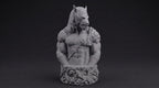 Werewolf Bust 110mm | Unpainted 3D Printed Fantasy Miniature | Hobby Painting Display Piece | Standard or Themed Plinth