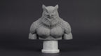 Owlbear Bust 110mm | Unpainted 3D Printed Fantasy Miniature | Hobby Painting Display Piece | Standard or Themed Plinth