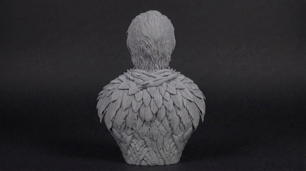 Druid Bust 110mm | Unpainted 3D Printed Fantasy Miniature | Hobby Painting Display Piece | Standard or Themed Plinth
