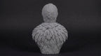 Druid Bust 110mm | Unpainted 3D Printed Fantasy Miniature | Hobby Painting Display Piece | Standard or Themed Plinth