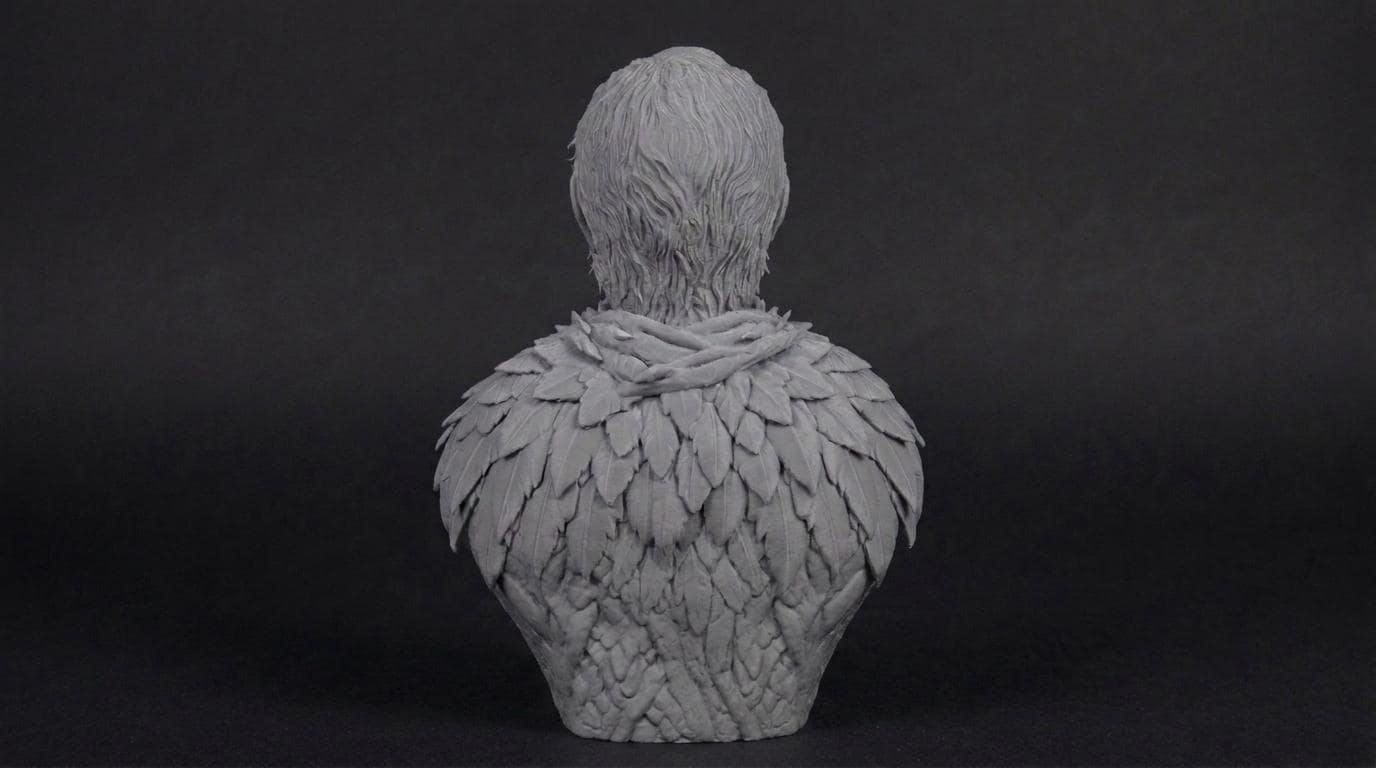 Druid Bust 110mm | Unpainted 3D Printed Fantasy Miniature | Hobby Painting Display Piece | Standard or Themed Plinth