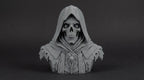 Necromancer Bust 110mm | Unpainted 3D Printed Fantasy Miniature | Hobby Painting Display Piece | Standard or Themed Plinth