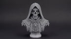 Necromancer Bust 110mm | Unpainted 3D Printed Fantasy Miniature | Hobby Painting Display Piece | Standard or Themed Plinth