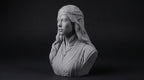 Elven Sorceress Bust 110mm | Unpainted 3D Printed Fantasy Miniature | Hobby Painting Display Piece | Standard or Themed Plinth