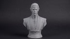 Elven Sorcerer Bust 110mm | Unpainted 3D Printed Fantasy Miniature | Hobby Painting Display Piece | Standard or Themed Plinth