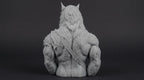 Werewolf Bust 110mm | Unpainted 3D Printed Fantasy Miniature | Hobby Painting Display Piece | Standard or Themed Plinth