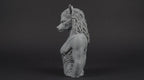 Female Werewolf Bust 110mm | Unpainted 3D Printed Fantasy Miniature | Hobby Painting Display Piece | Standard or Themed Plinth