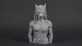 Female Werewolf Bust 110mm | Unpainted 3D Printed Fantasy Miniature | Hobby Painting Display Piece | Standard or Themed Plinth