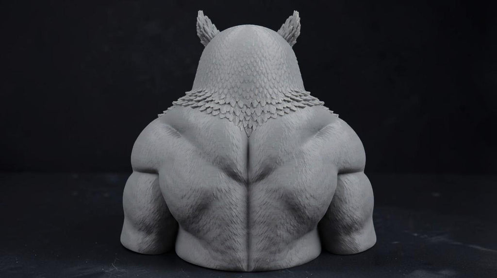Female Owlbear Bust 110mm | Unpainted 3D Printed Fantasy Miniature | Hobby Painting Display Piece | Standard or Themed Plinth