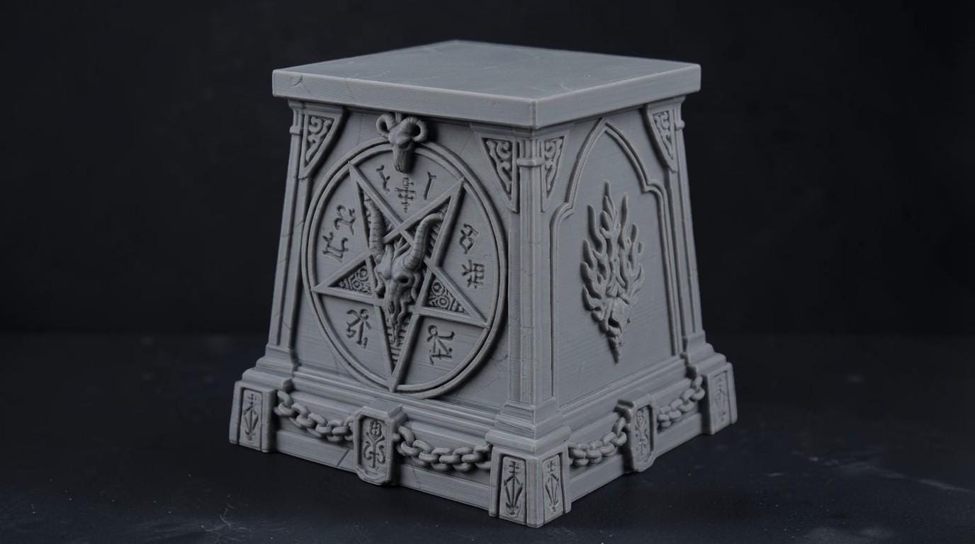 Succubus Bust 110mm | Unpainted 3D Printed Fantasy Miniature | Hobby Painting Display Piece | Standard or Themed Plinth