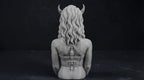 Succubus Bust 110mm | Unpainted 3D Printed Fantasy Miniature | Hobby Painting Display Piece | Standard or Themed Plinth