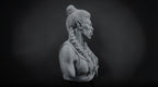 Female Orc Warlord Bust 110mm | Unpainted 3D Printed Fantasy Miniature | Hobby Painting Display Piece | Standard or Themed Plinth