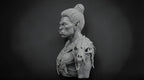 Female Orc Warlord Bust 110mm | Unpainted 3D Printed Fantasy Miniature | Hobby Painting Display Piece | Standard or Themed Plinth