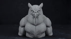 Female Owlbear Bust 110mm | Unpainted 3D Printed Fantasy Miniature | Hobby Painting Display Piece | Standard or Themed Plinth