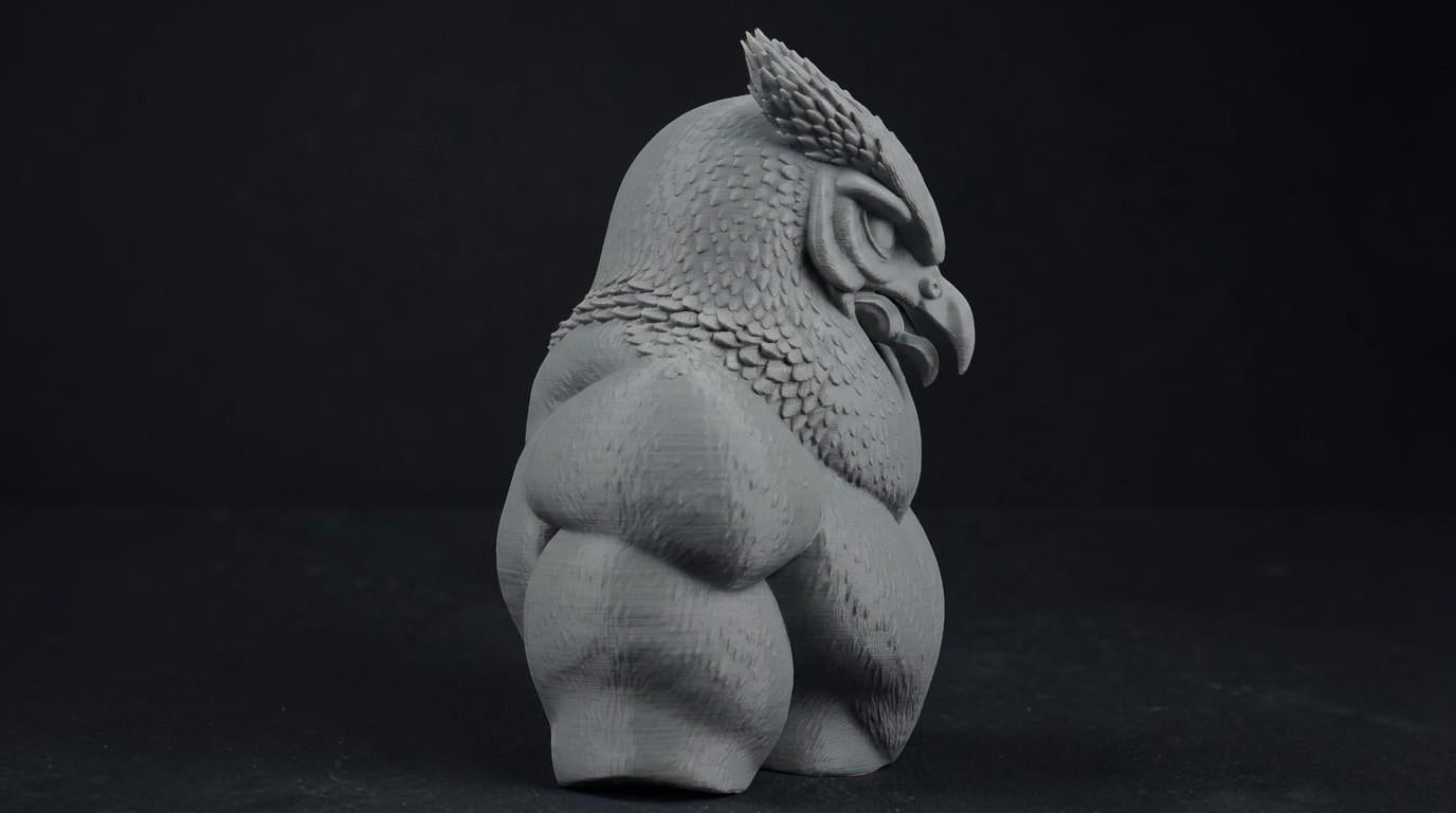 Female Owlbear Bust 110mm | Unpainted 3D Printed Fantasy Miniature | Hobby Painting Display Piece | Standard or Themed Plinth
