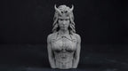 Succubus Bust 110mm | Unpainted 3D Printed Fantasy Miniature | Hobby Painting Display Piece | Standard or Themed Plinth